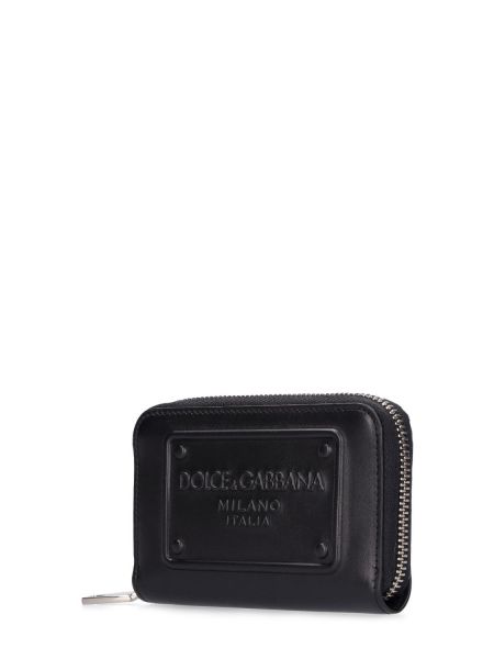 Zip deri cüzdan Dolce & Gabbana siyah