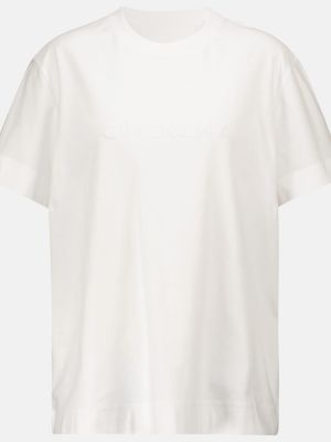 Camiseta de algodón de punto Givenchy blanco