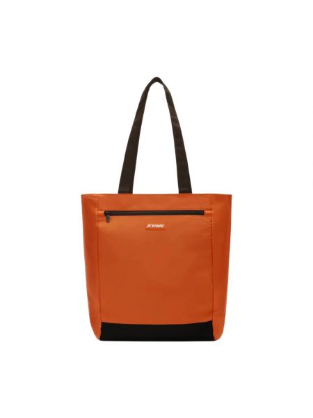 Nylon shopper handtasche mit taschen K-way orange