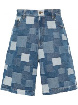 Pantaloni scurți din denim A.p.c. albastru