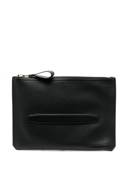 Iš natūralios odos nešiojamo kompiuterio krepšys Tom Ford juoda