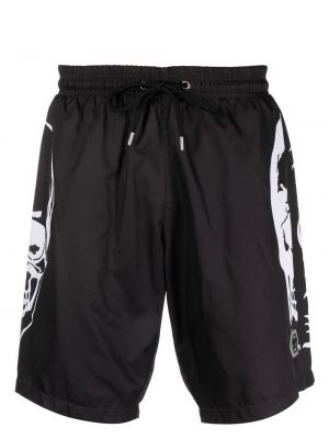 Strand trykt bermudashorts Philipp Plein svart