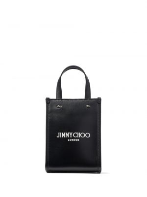 Leder shopper handtasche mit print mit taschen Jimmy Choo