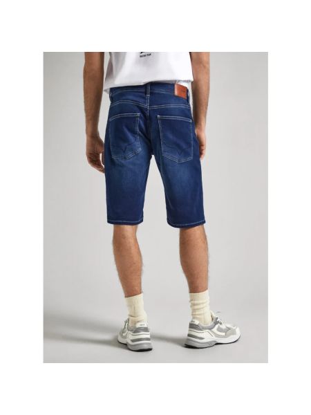Szorty jeansowe slim fit Pepe Jeans niebieskie