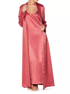 Шелковый халат La Perla розовый