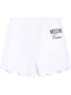 Trykt shorts Moschino hvit