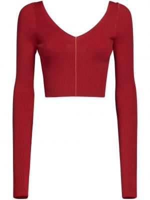 Megztas puloveris v formos iškirpte Marni raudona