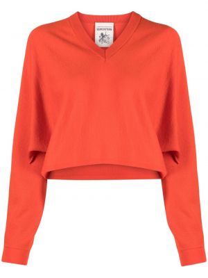 Vlnený sveter Semicouture oranžová