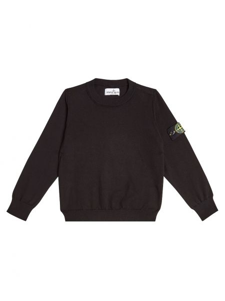 Bomuld sweatshirt for drenge Stone Island Junior sort