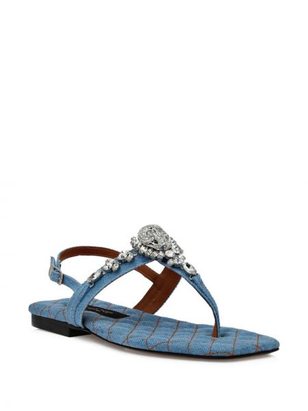 Křišťálové sandály Philipp Plein modré