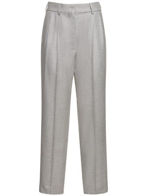 Hedvábné vlněné kalhoty Blazé Milano šedé