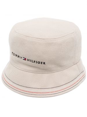 Siuvinėtas kepurė Tommy Hilfiger smėlinė
