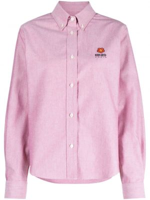 Camicia ricamata a fiori Kenzo rosa