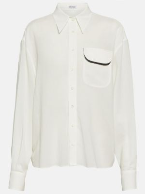 Pamučna košulja Brunello Cucinelli bijela