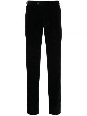 Pantaloni chino de catifea cord slim fit Corneliani negru