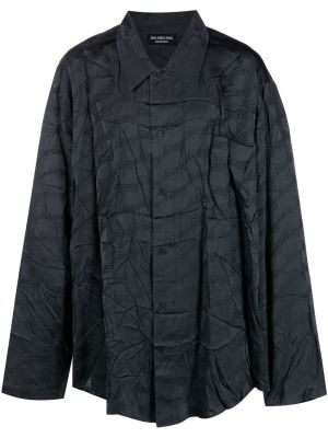 Camicia in tessuto jacquard Balenciaga grigio