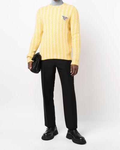 Jersey de tela jersey de tejido jacquard Prada amarillo