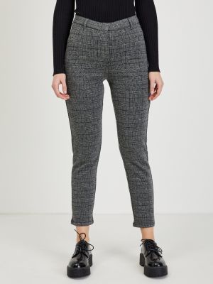 Kockované nohavice Orsay sivá