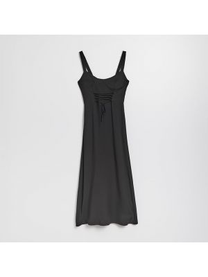 Viszkóz fűzős ruha House - fekete
