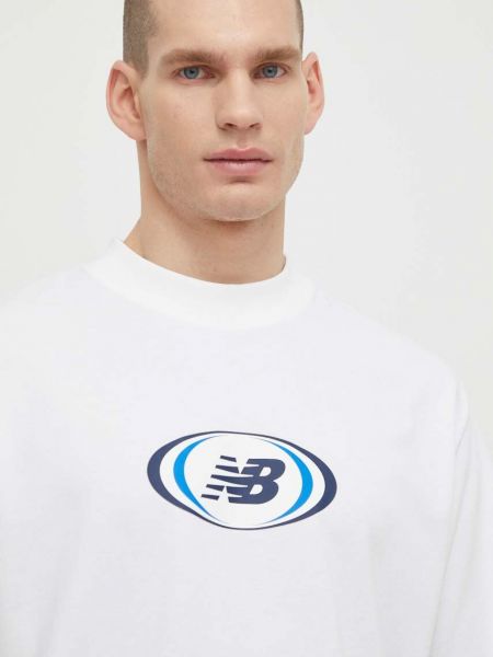 Majica s printom New Balance bijela