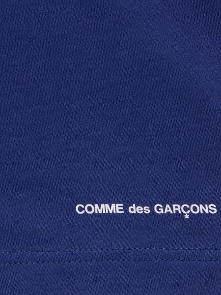 Camisa de algodón con estampado Comme Des Garçons Shirt azul