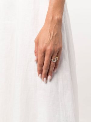 Křišťálový prsten Salvatore Ferragamo zlatý