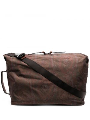 Τσάντα με σχέδιο paisley Etro καφέ