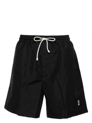 Kratke hlače z vezenjem Brunello Cucinelli črna
