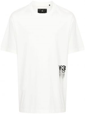 Βαμβακερή μπλούζα Y-3 λευκό