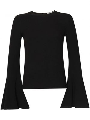 Bluza iz krep tkanine Frame črna