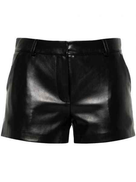 Leder shorts The Frankie Shop schwarz