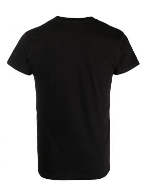 T-shirt en coton à imprimé Alessandro Enriquez noir