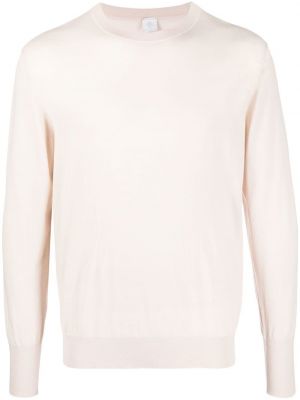 Woll sweatshirt mit rundem ausschnitt Eleventy pink