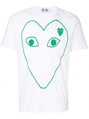 T-shirt mit print Comme Des Garçons Play weiß