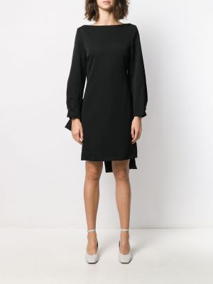 Vestido de cóctel con lazo oversized Nina Ricci negro