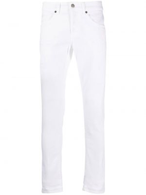 Pantalon slim en coton Dondup blanc