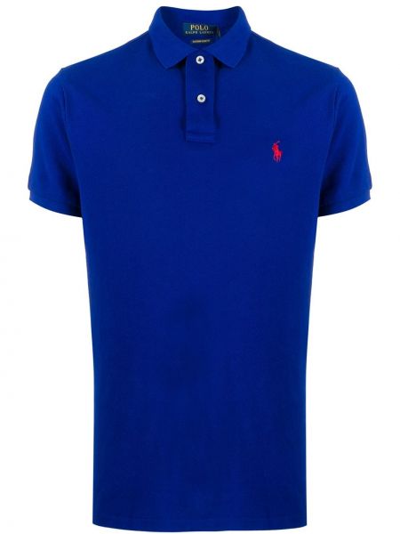 Brodert poloskjorte Polo Ralph Lauren blå