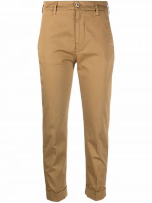 Укороченные зауженные брюки Dondup, коричневый