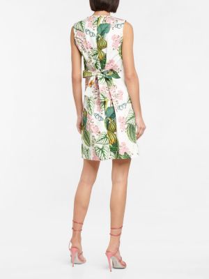 Pamučna haljina s cvjetnim printom Oscar De La Renta