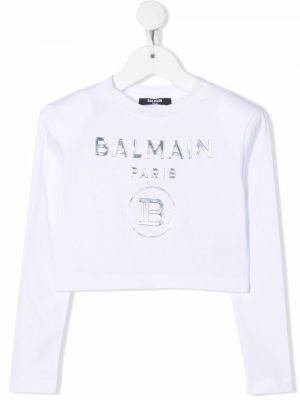 Hettegenser for jenter Balmain Kids hvit