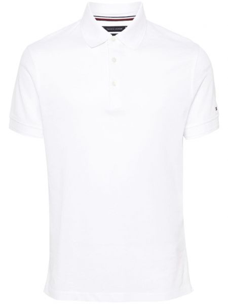 Poloshirt med broderier Tommy Hilfiger hvid