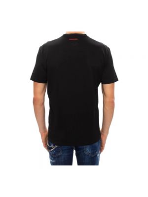 Camisa de algodón de cristal Dsquared2 negro