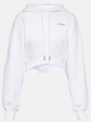 Raštuotas džemperis su gobtuvu Off-white balta