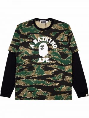 Tigerstripete t-skjorte A Bathing Ape® grønn