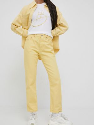 Żółte proste jeansy z wysoką talią Levi's