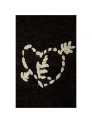 Jersey cuello alto de lana de tela jersey con corazón Etudes