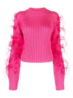 Pullover mit federn Patrizia Pepe pink