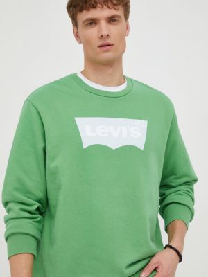 Bluza bawełniana z nadrukiem Levi's zielona