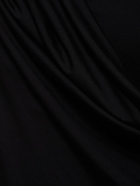 Vestido largo de tela jersey drapeado Magda Butrym negro