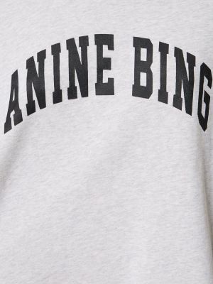 Bavlněná mikina Anine Bing šedá